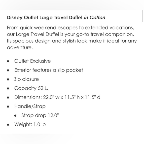 Vera Bradley Disney Large Travel Duffel Bag NWT “Mickey Mouse Family Fun Multi” - Picture 3 of 5